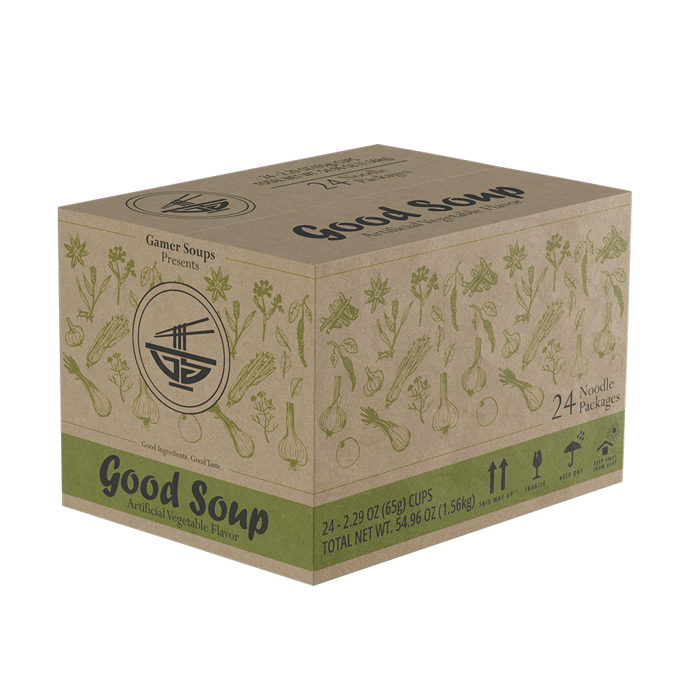 Gamer Soups Instant Noodles - GOOD (24 Cup Box) - Gamer Supps