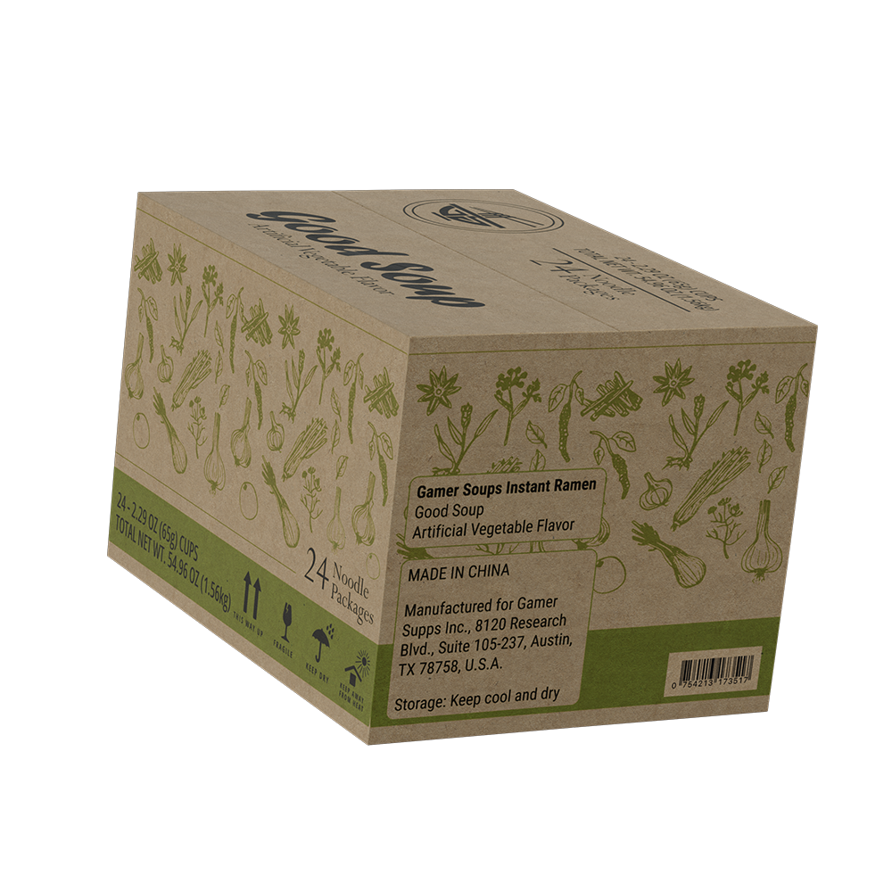 Gamer Soups Instant Noodles - GOOD (24 Cup Box) - Gamer Supps