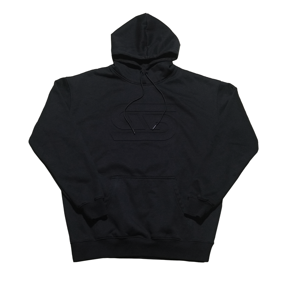 Black Embossed Hoodie | Gamer Supps