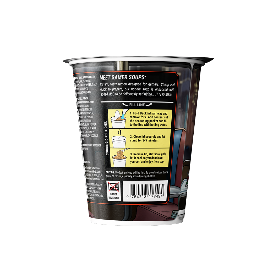 Gamer Soups Instant Noodles - Good Soup (Single Cup) - Gamer Supps