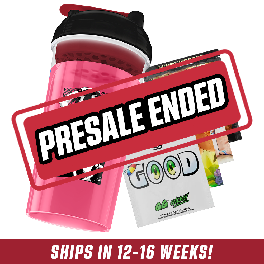 Pink shaker cup with black lid and red flip cap featuring a black-and-white anime girl with bat wings and heart cutouts.