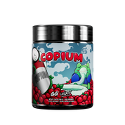Black supplement container with silver lid showing detailed white and black supplement facts and red accents on the label.