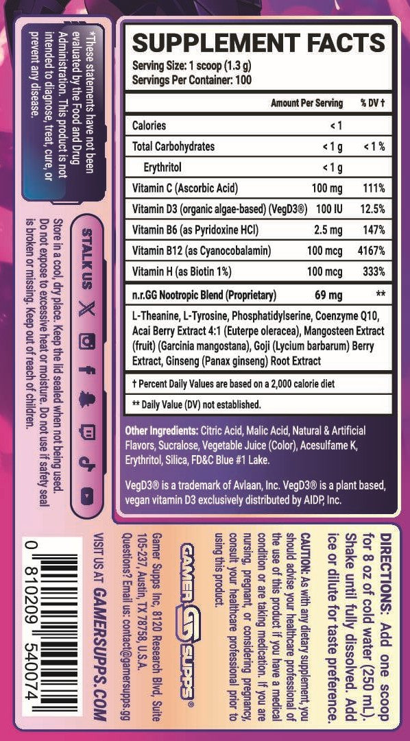 Gunpowder Rush by Saruei Caffeine Free - 100 Servings View Supplement Facts