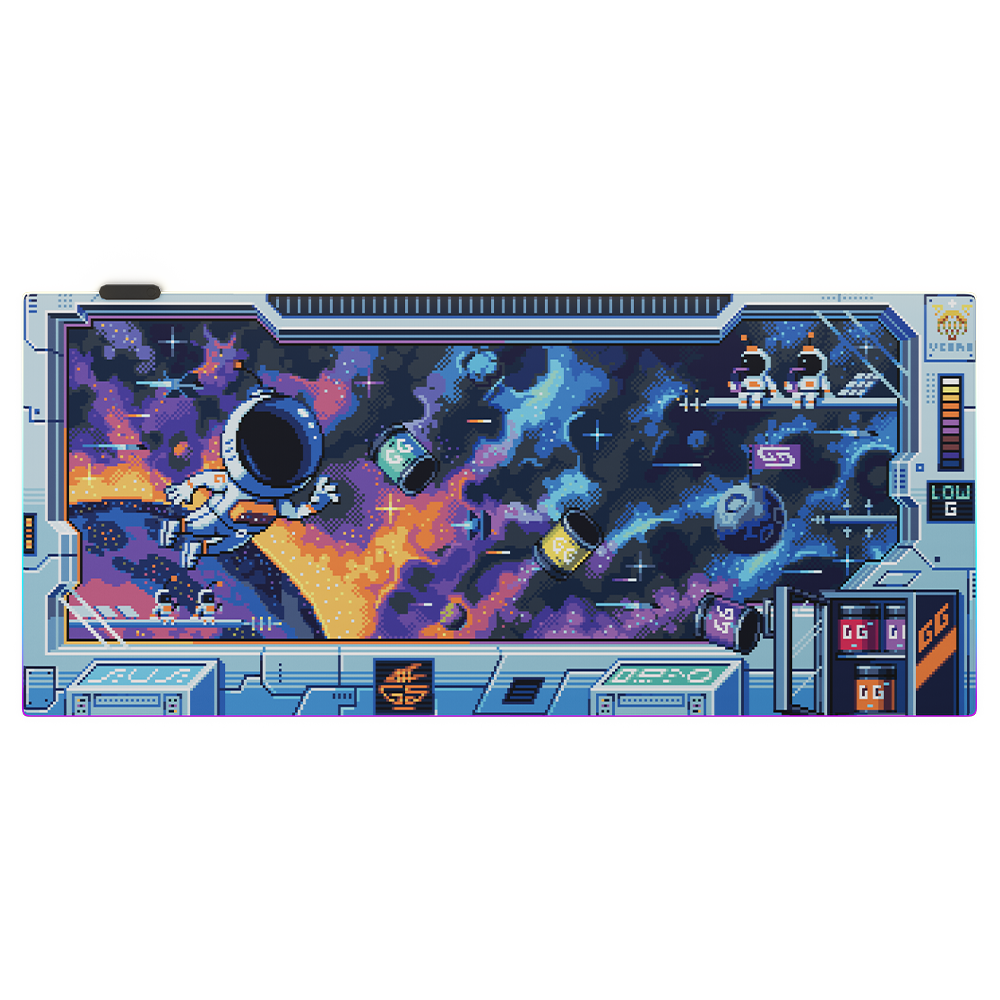 PIXEL CUPS : Astro Lounge RGB Mousepad