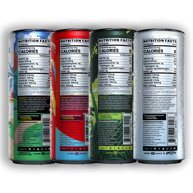 GG® Sugar Free Premium Energy - Single Can Blind Box - Gamer Supps