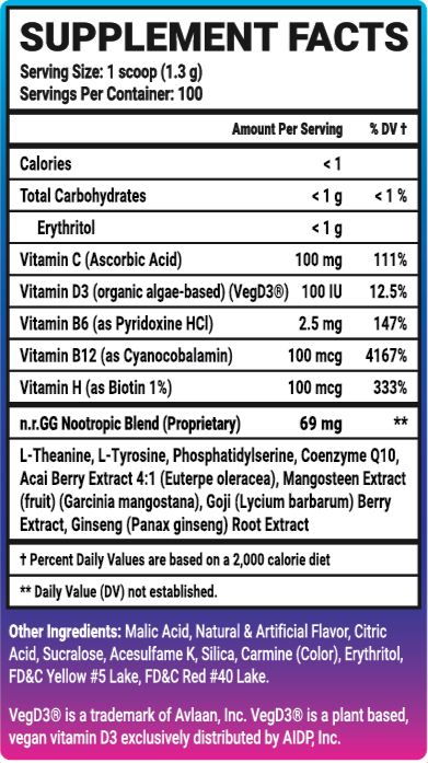 Dragon Yuri Caffeine Free - 100 Servings View Supplement Facts