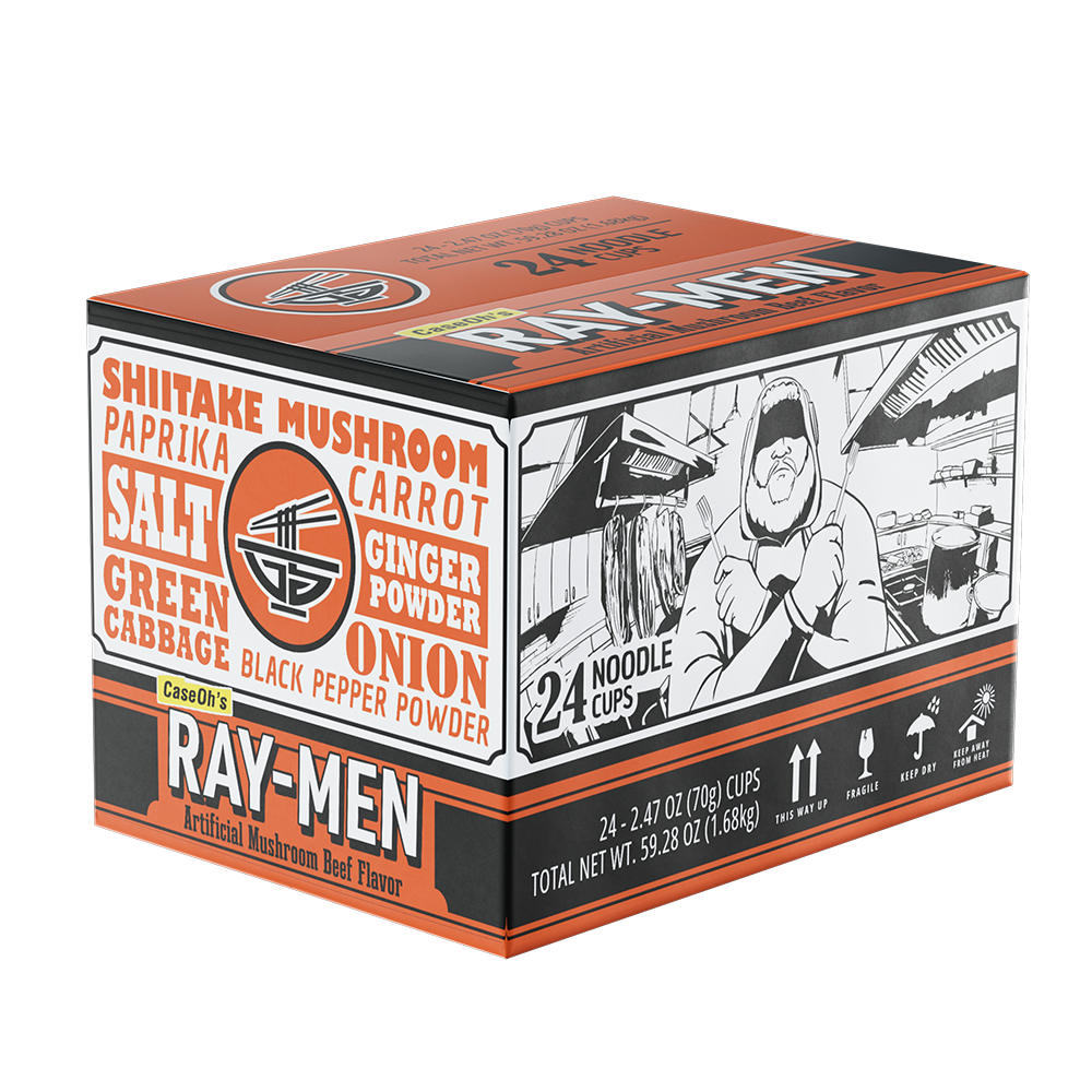 Gamer Soups Instant Noodles - CaseOh's Ray-Men (24 Cup Box)