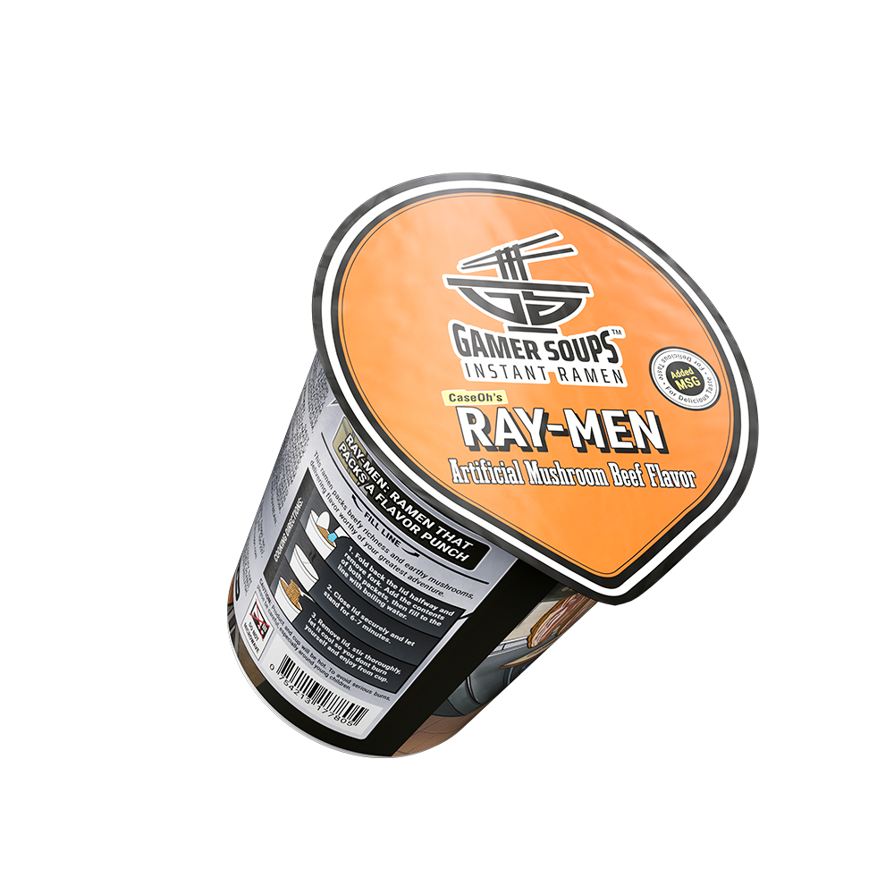 Gamer Soups Instant Noodles - CaseOh's Ray-Men (Single Cup)