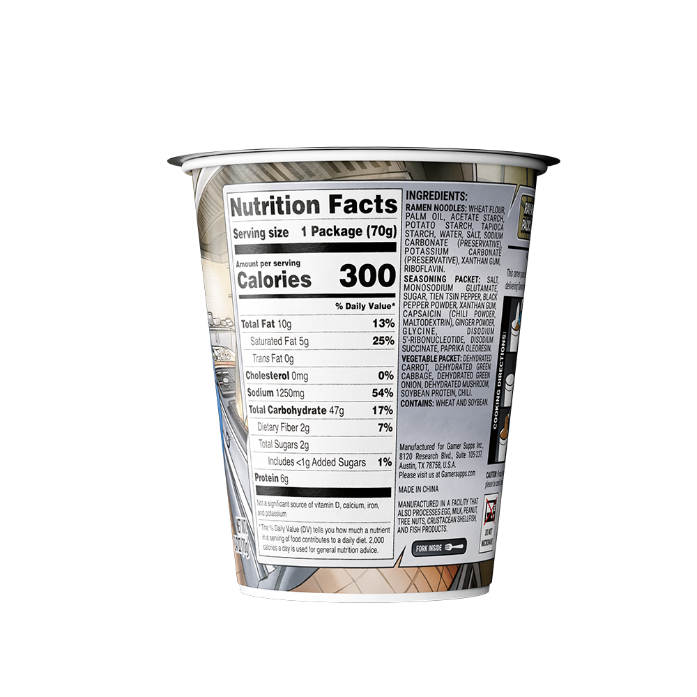 Gamer Soups Instant Noodles - CaseOh's Ray-Men (Single Cup)