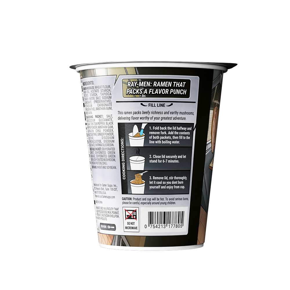 Gamer Soups Instant Noodles - CaseOh's Ray-Men (Single Cup)