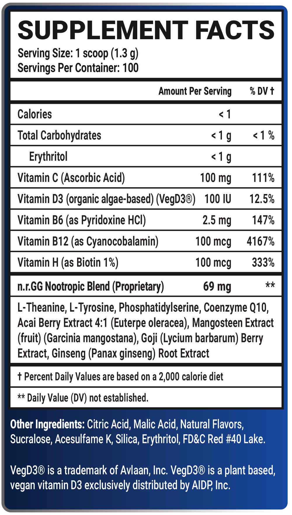 Psycho Stimms Caffeine Free - 100 Servings View Supplement Facts