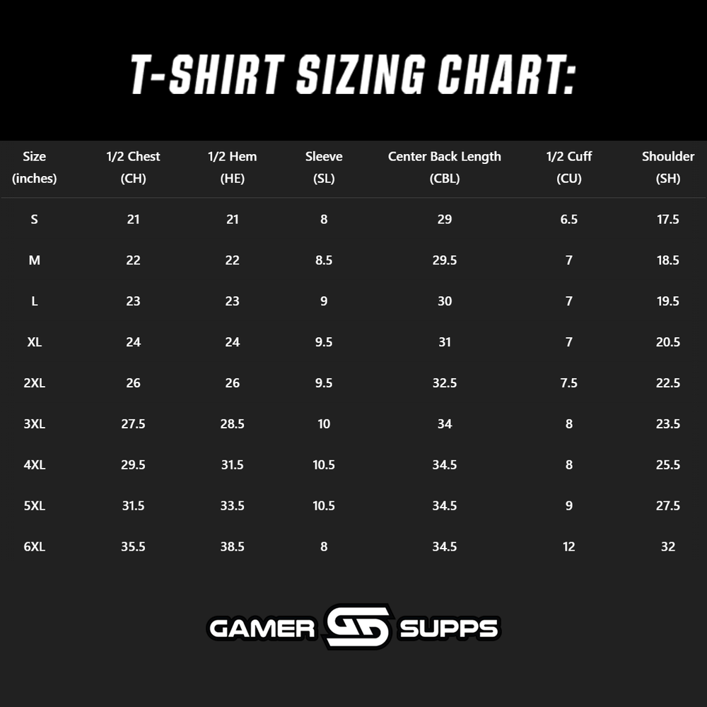 Mint Fantôme Shirt Size Chart