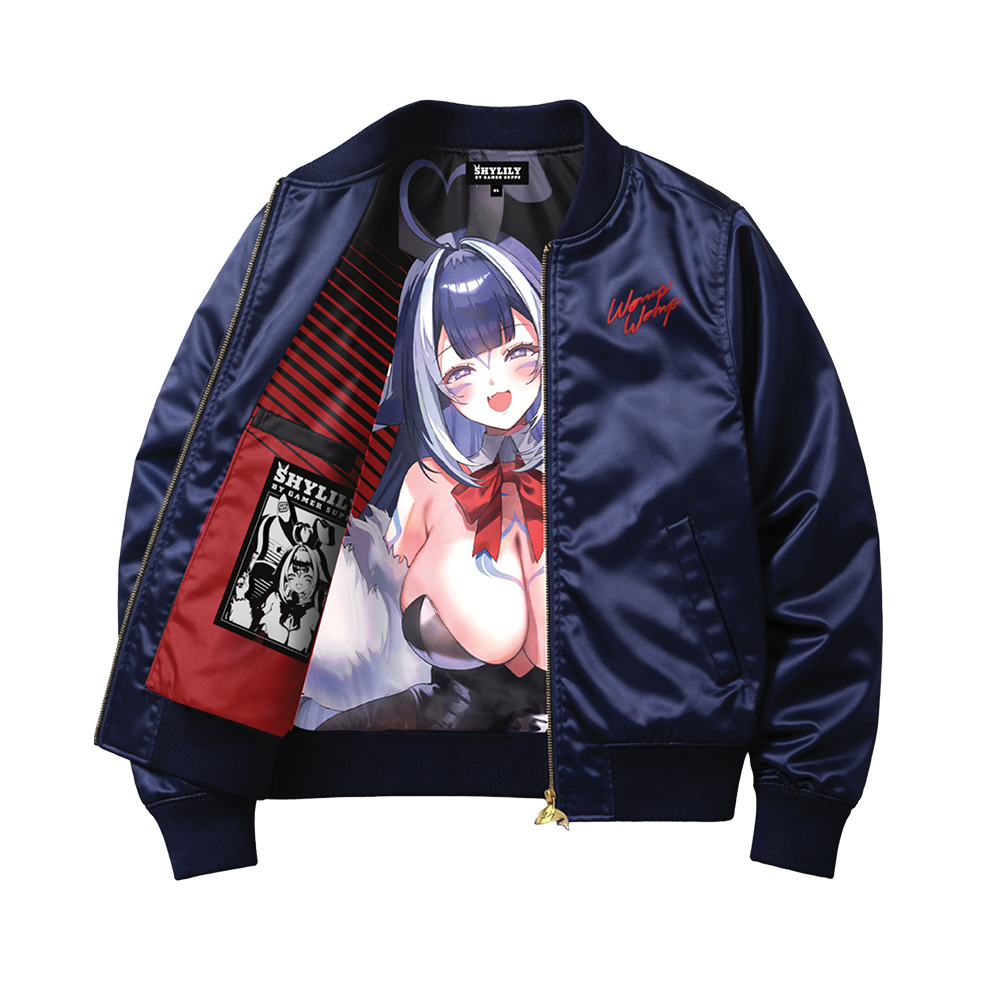 Shylily: Bunny Lily Womp Womp Satin Jacket - Gamer Supps