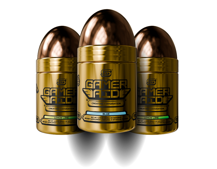 Gamer Aid Product Bottles