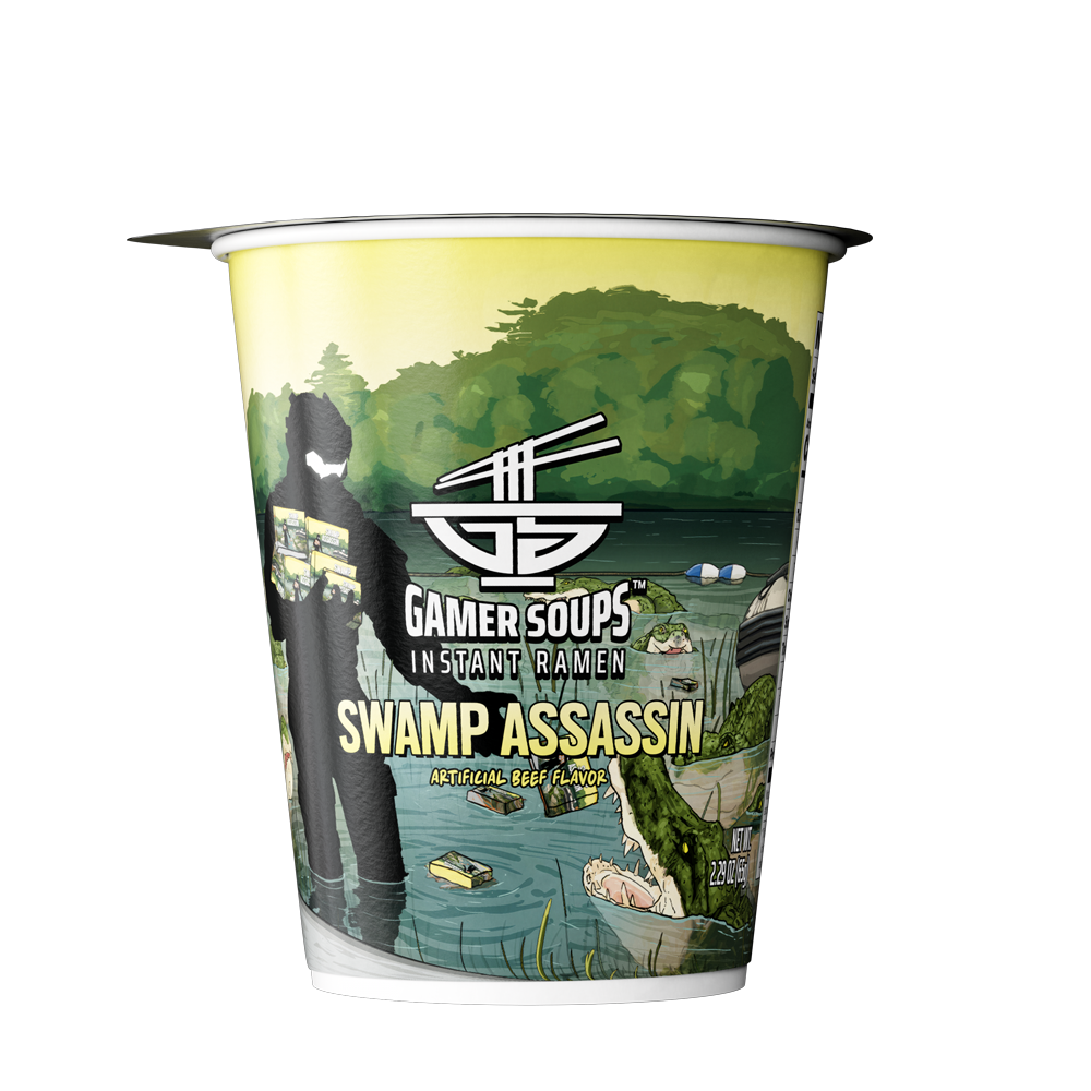 Gamer Soups Instant Noodles - Swamp Assassin (Single Cup)