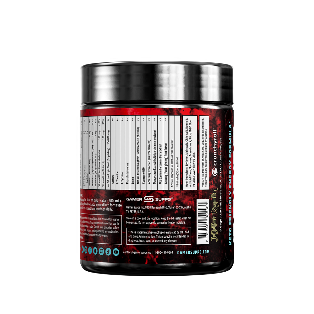 Gamer Supps x Jujutsu Kaisen Cursed Energy - 100 Servings