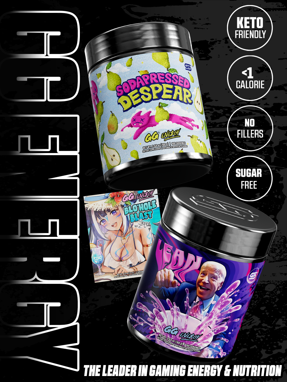 The Leader in Gaming Energy & Nutrition; Waifu Cups/Gaming Supplements