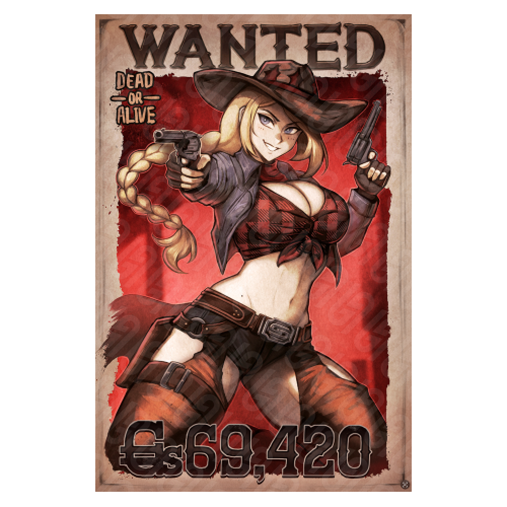 Reverse Cowgirl Wanted Poster