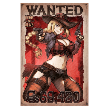 Reverse Cowgirl Wanted Poster | Gamer Supps
