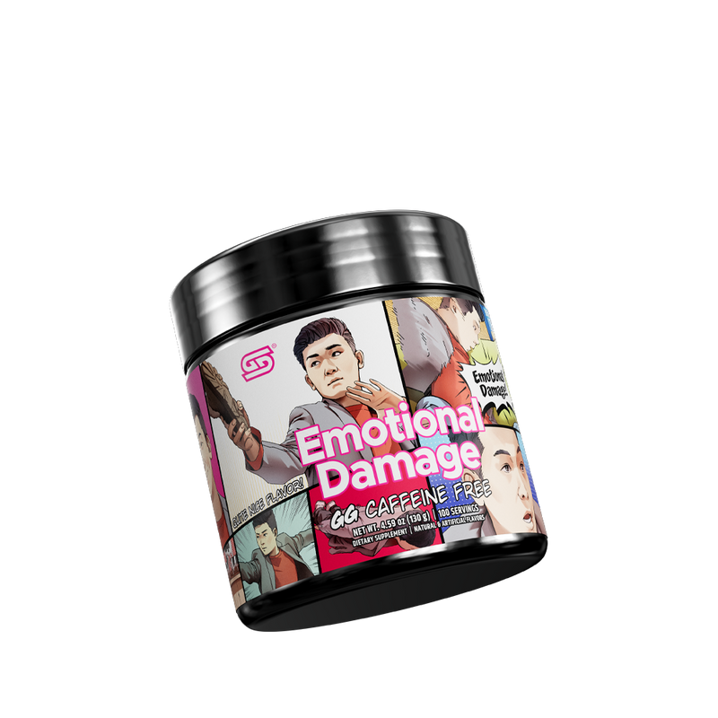 Steven He's Emotional Damage Caffeine Free 100 Servings Gamersupps