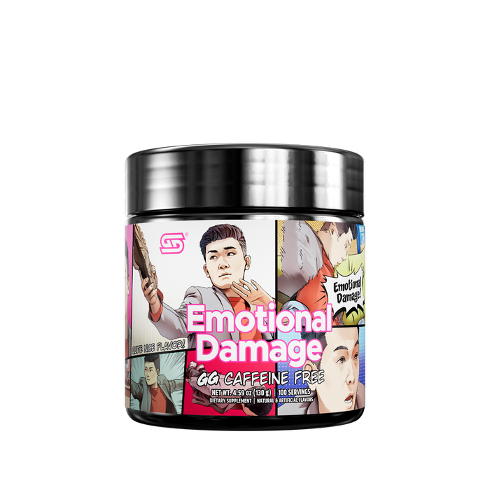 Steven He's Emotional Damage Caffeine Free 100 Servings Gamersupps