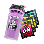 Waifu Cups season 4 frisky kitty shaker tilted over 4 free sample packs